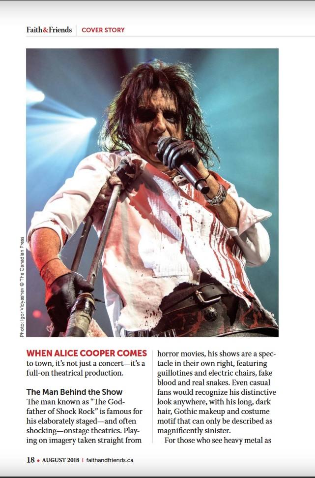 Alice Cooper - Faith & Friends Magazine - Photo by Igor RockXposure