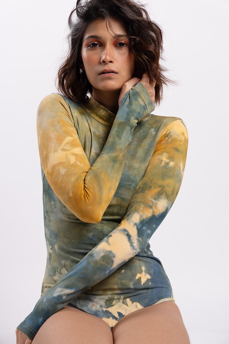 Full Sleeve Leotard Golden Hour (Blue Gold)