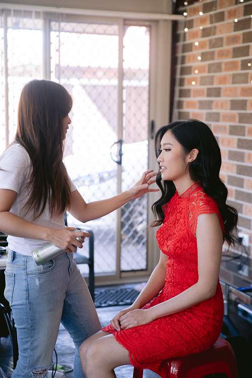 Bride Getting Ready