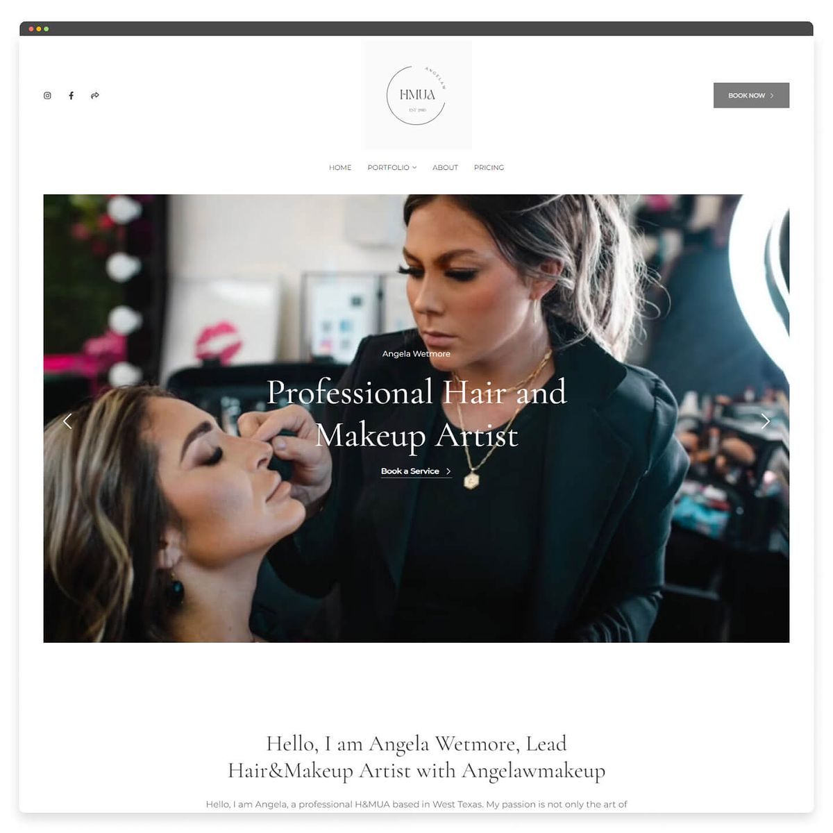 startpagina van Angela Wetmore