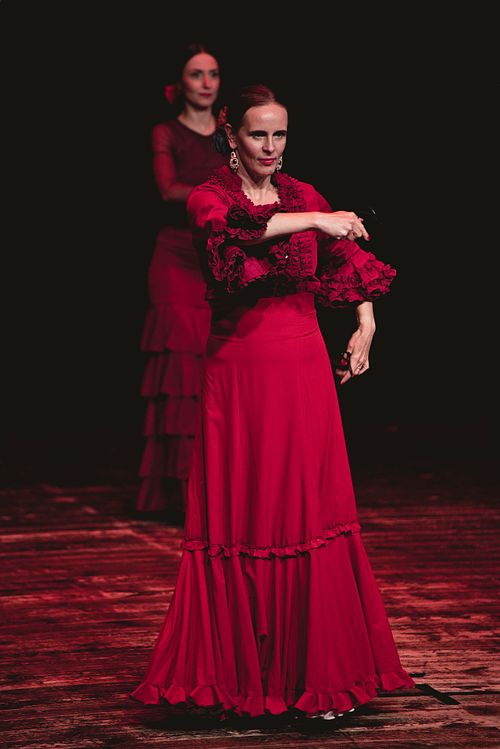 Flamenco school students performing in Poznan at the dance concert