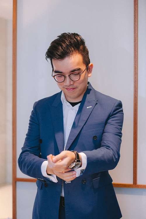 Groom Getting Ready