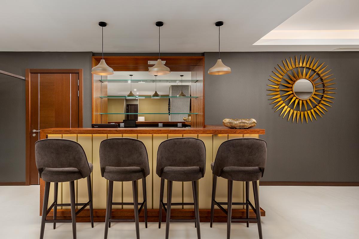 Bar do Empire Marqu&ecirc;s Hotel com decora&ccedil;&atilde;o contempor&acirc;nea