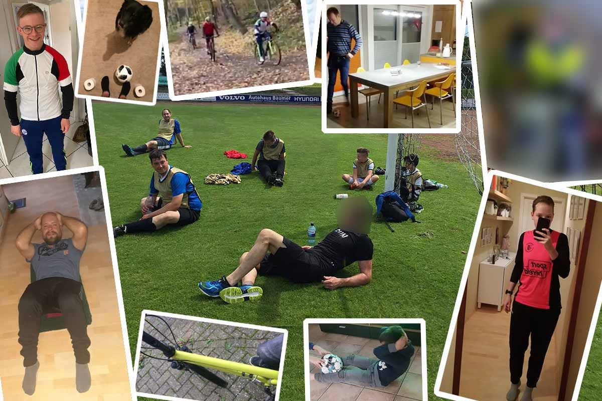 Teilnehmer veröffentlichen ihre sportlichen Betätigungen bei der Kickers Challenge.