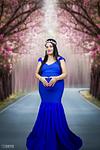 DP004 - Dark Blue Body Fit Gown