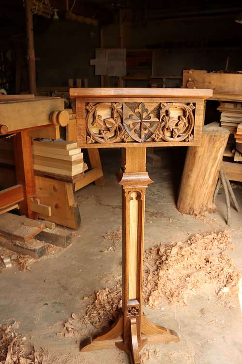 Custom, hand-carved lectern for the Dominican Sisters in Columbus, Ohio