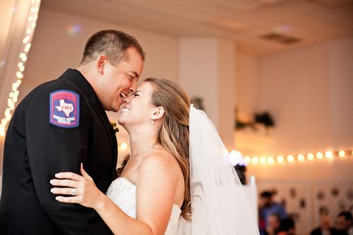 firefighter groom and bride wedding
