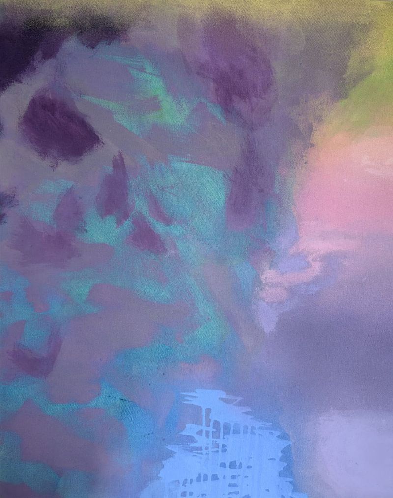 Paradoxes, peinture carrée abstraite