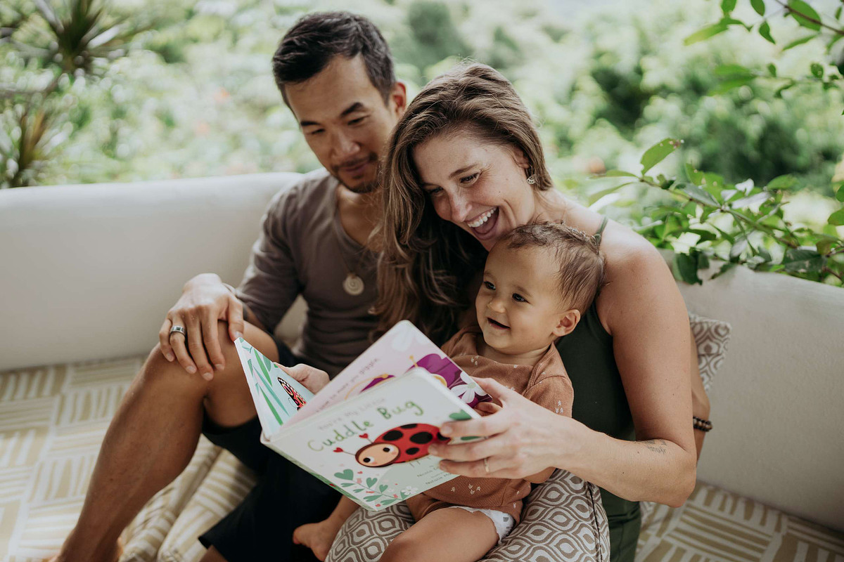 Candid family moment during vacation photoshoot in Nosara