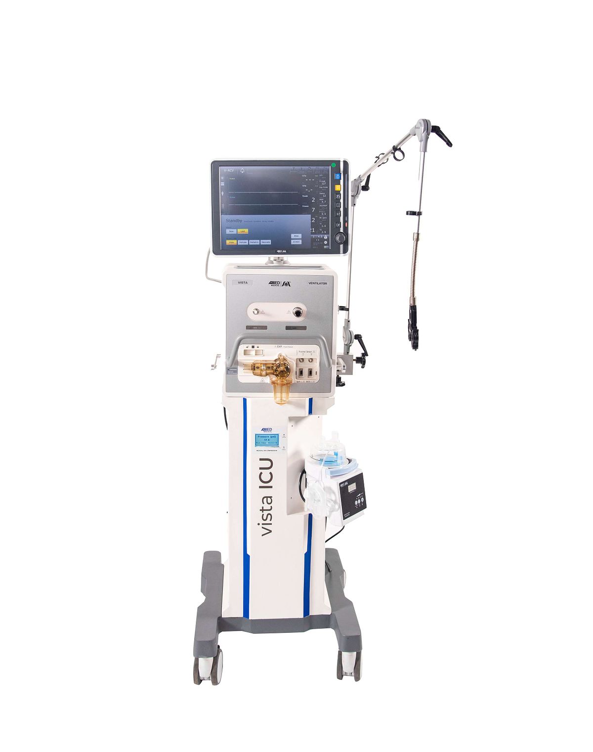 Intensive Care Ventilator With Stand, Anaesthesia Workstation, medical products, Operation theatre products