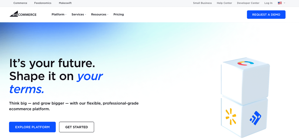 Bild der BigCommerce-Startseite