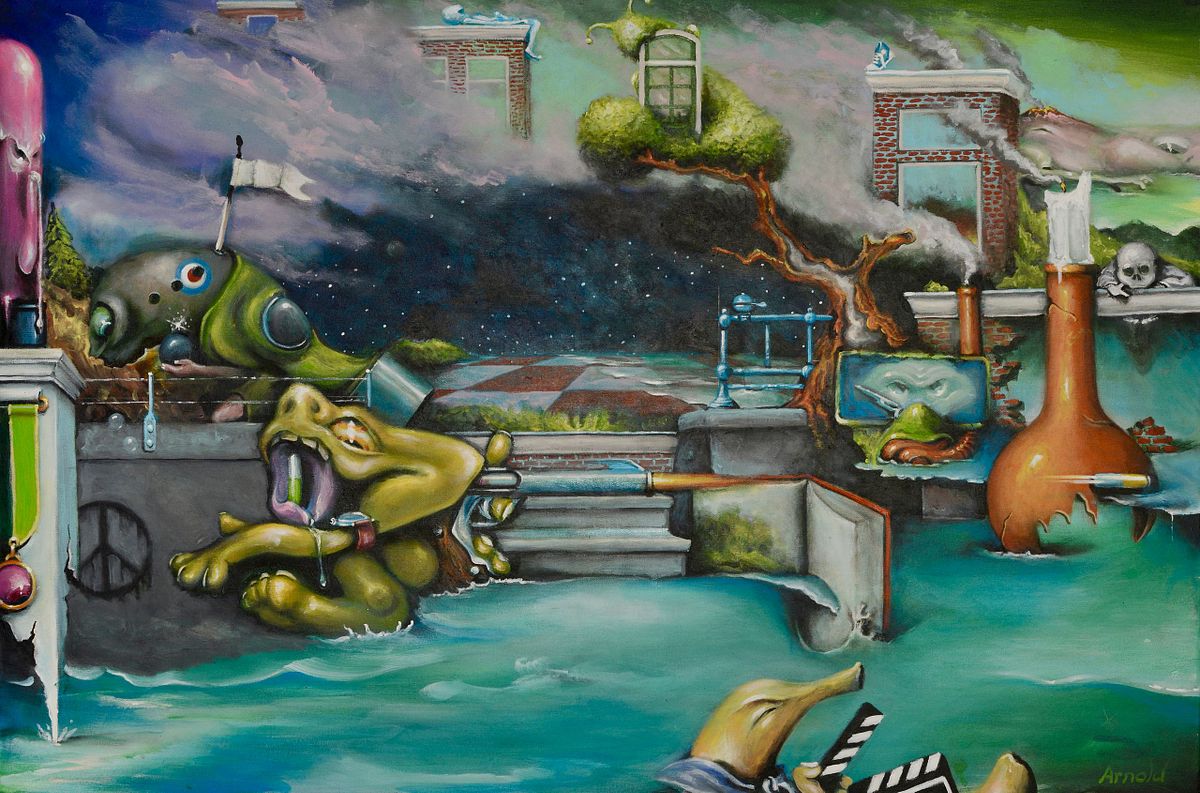 The filmset –  surreal art Dutch artist Arnold Janssen