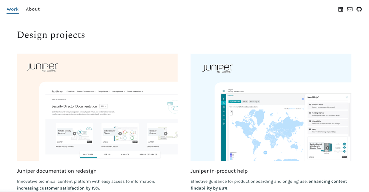 Produktdesigner-Portfolio-Website von Erin Lee