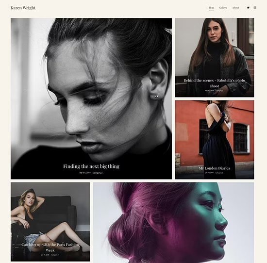 Persoonlijke blogwebsite