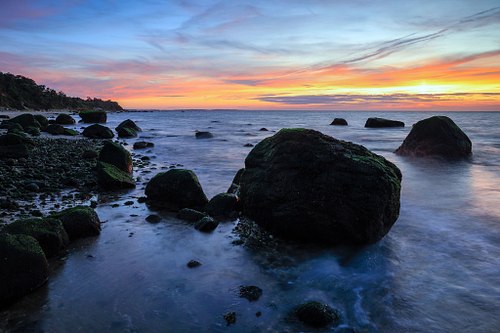 Last colors of the sunset over the Sound.