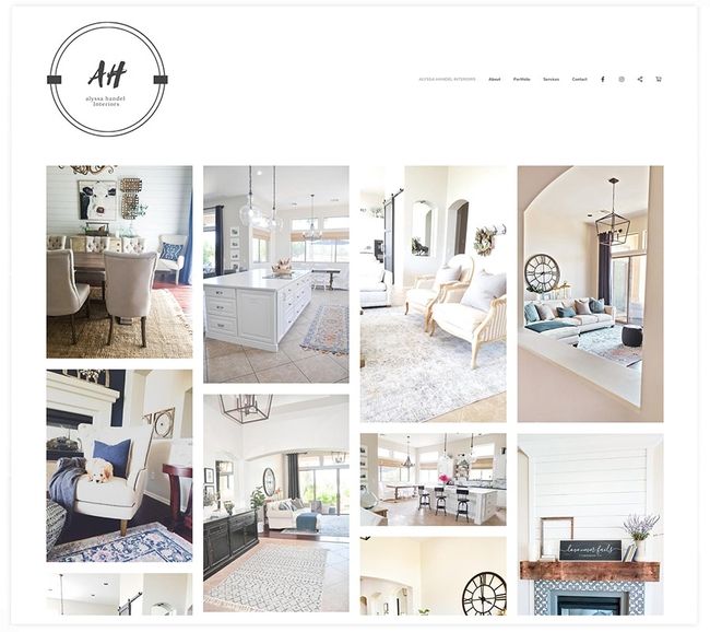 Sito Web del portfolio di designer di Alyssa Handel