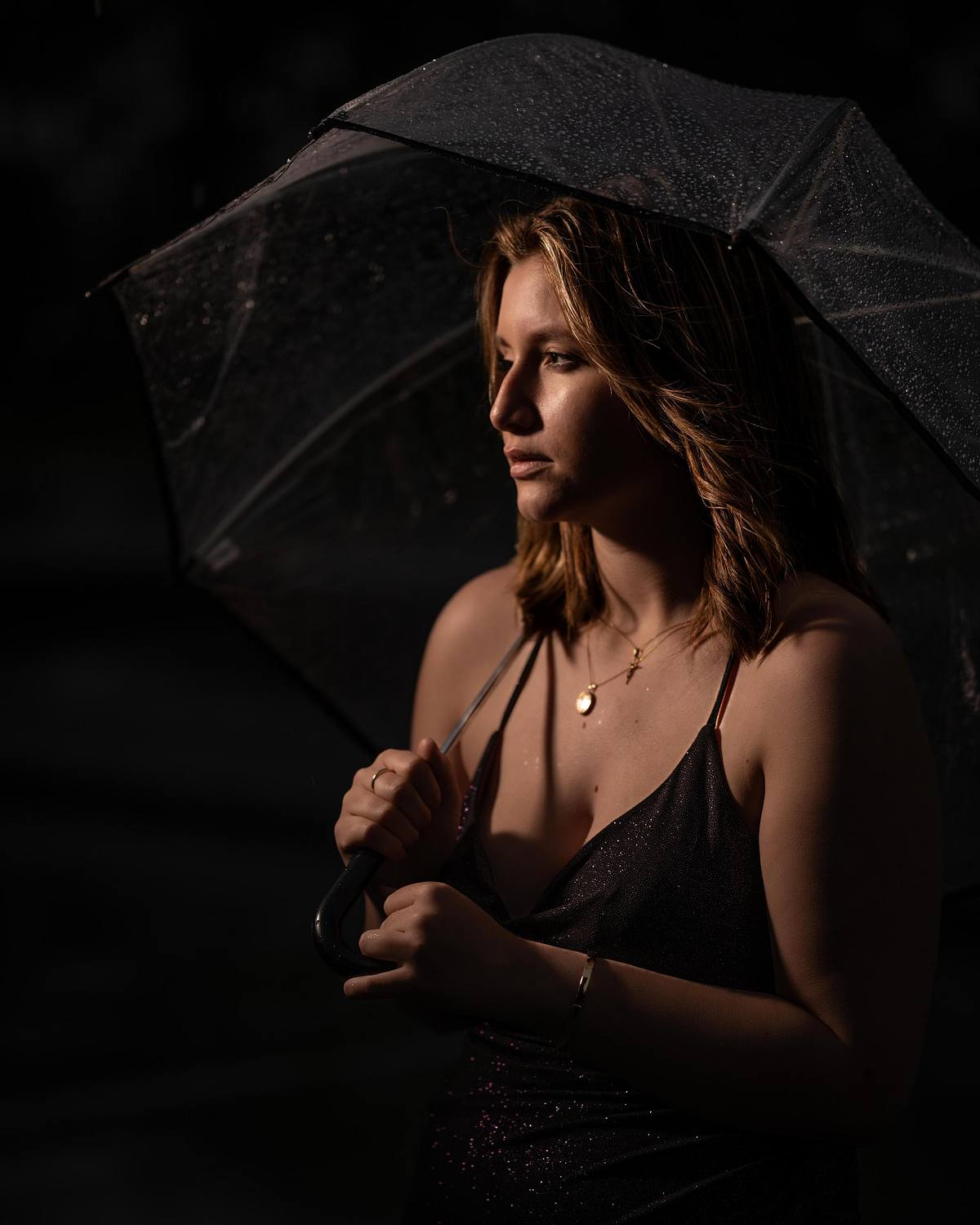 Formal Portrait in the rain at Alberta Legislative Grounds