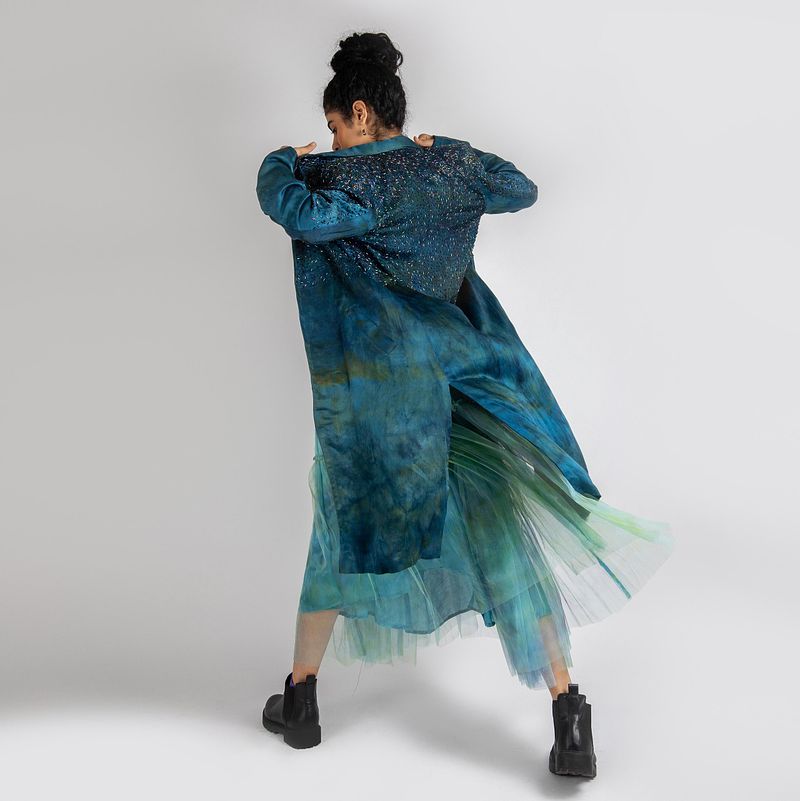 Metallic Wings Embroidered Blazer