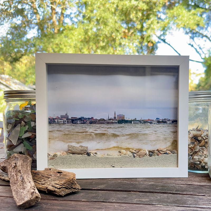 Sand and Shell Filled Framed Photos