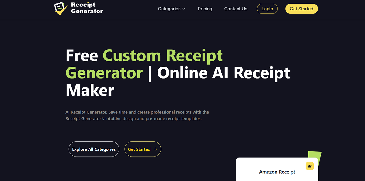 Reciept Generator