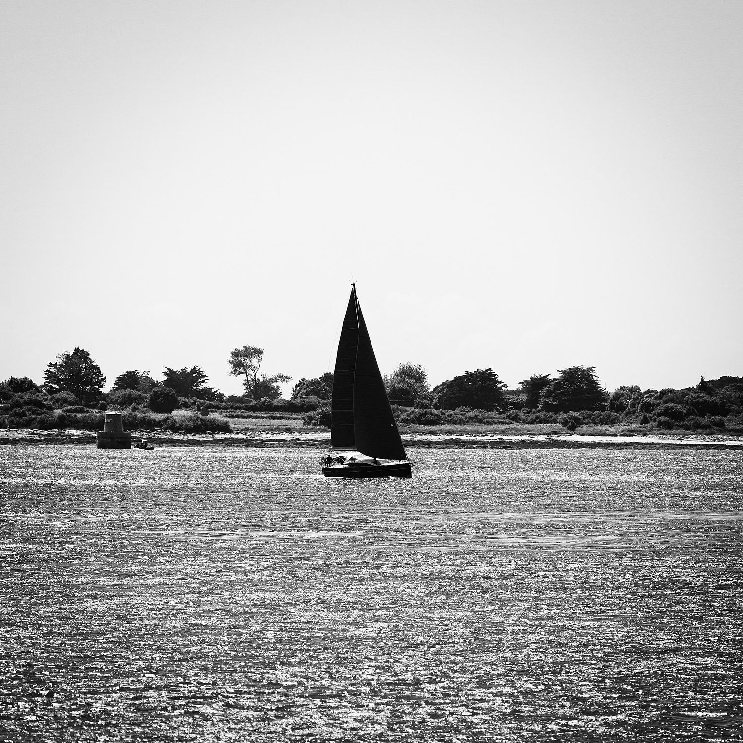 Sailboat bw