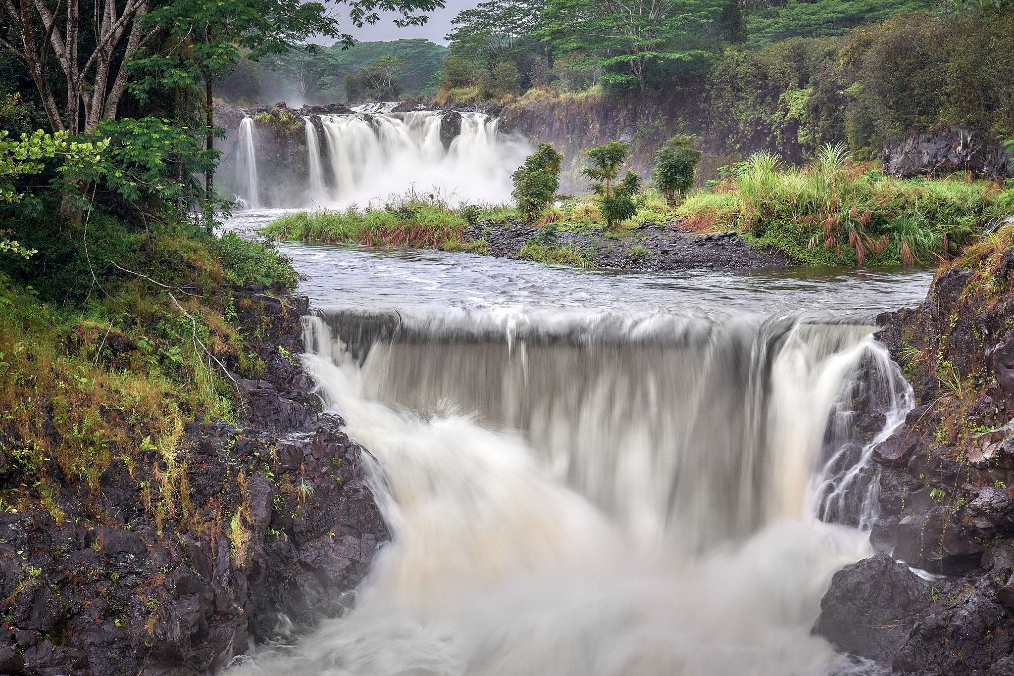Wailuku Falls After a Storm - Hilo, Hawaii