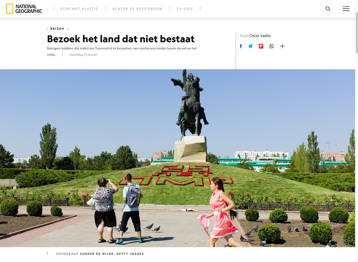 publication in National Geographic