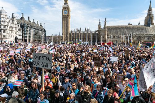 Trans demonstration in response to the Supreme Court's ruling, London, UK
