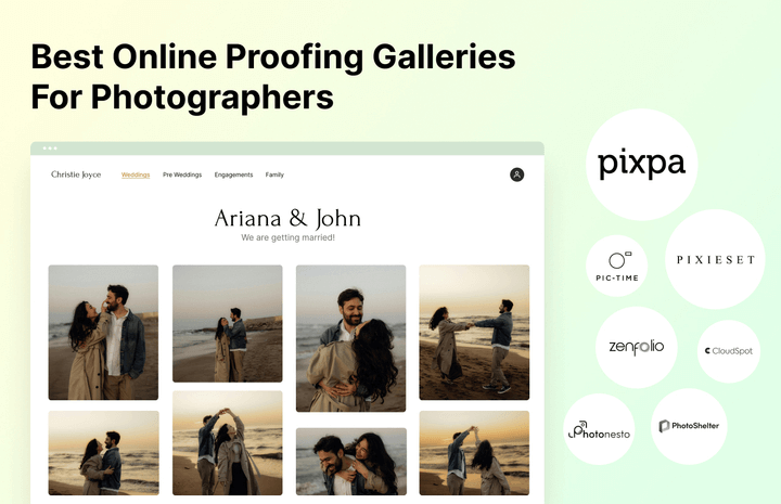 Image showing some of the best online proofing galleries for photographers