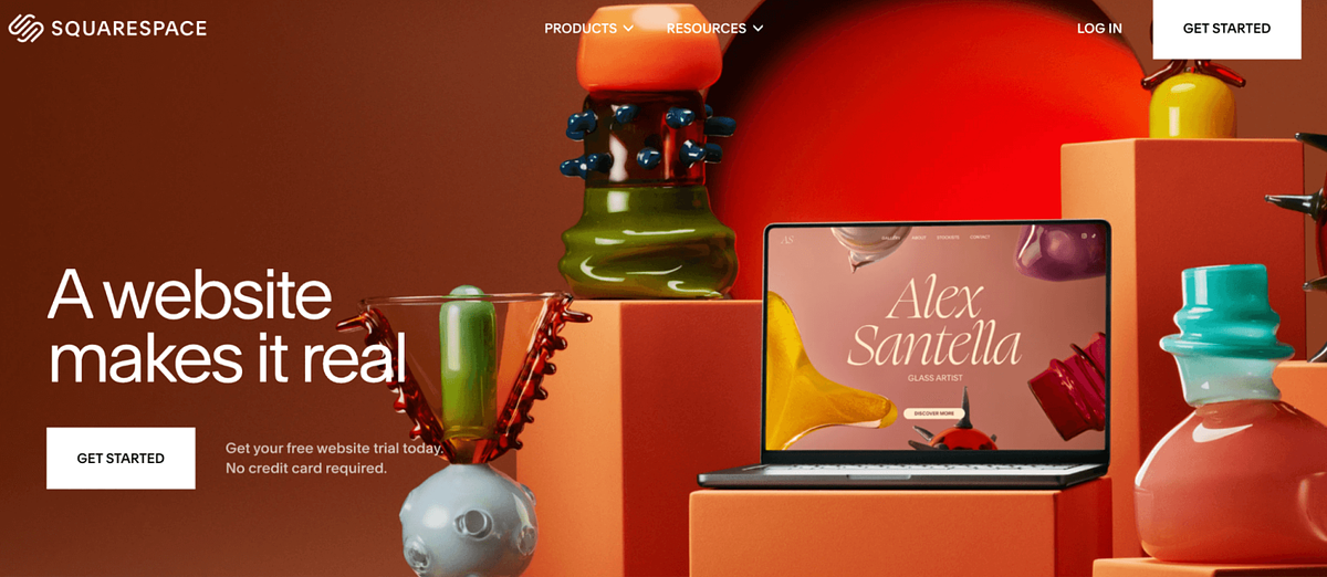 Домашняя страница Squarespace