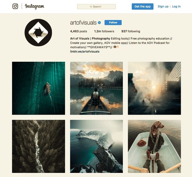 Account Instagram di Art of Visuals