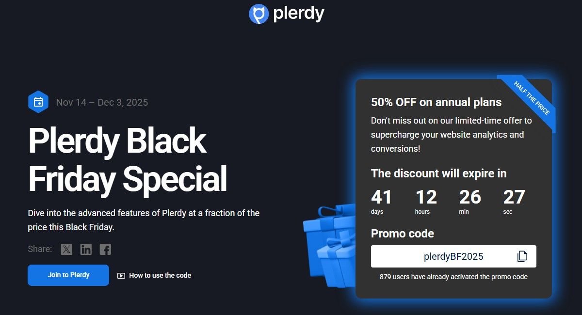 Plerdy black friday deal
