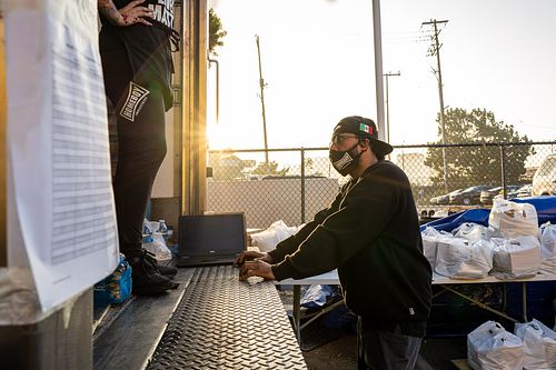 Environmental portrait at Homeboy Industries during COVID-19 — photojournalism by David Andrade