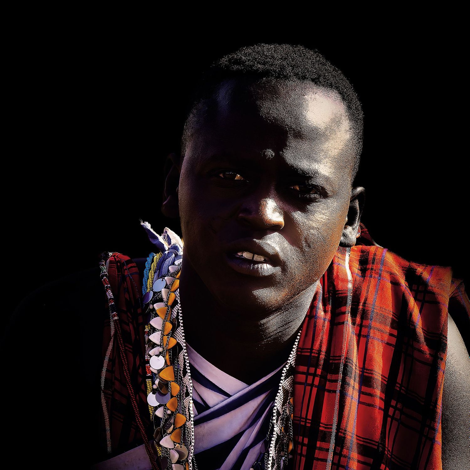 Portrait d'un homme massaï du Kenya