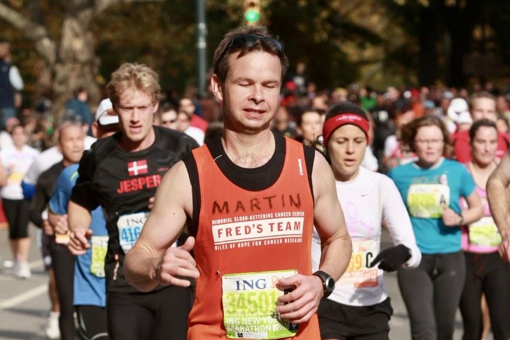 Martin Potter at NYC marathon mile 19 2008