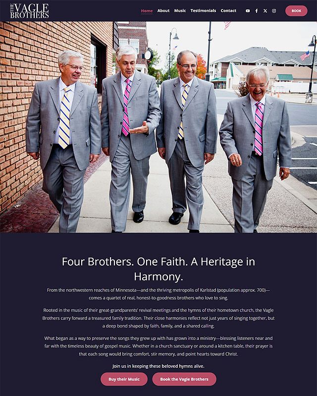 Примеры веб-сайтов портфолио братьев Вагл