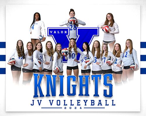 Photo of junior varsity volleyball team.