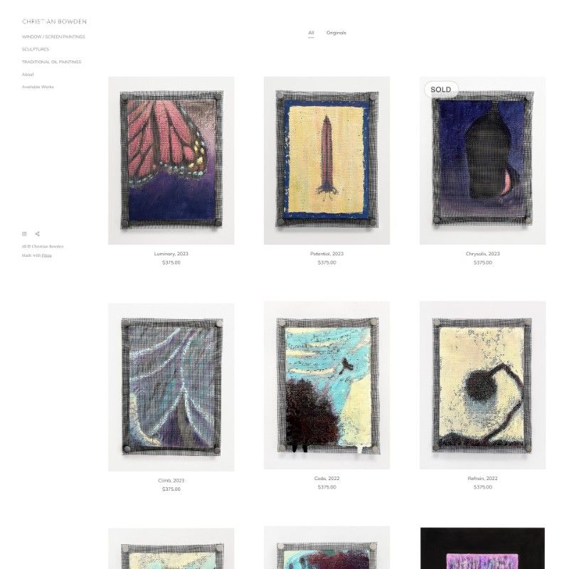 conception de boutique en ligne d'art minimaliste