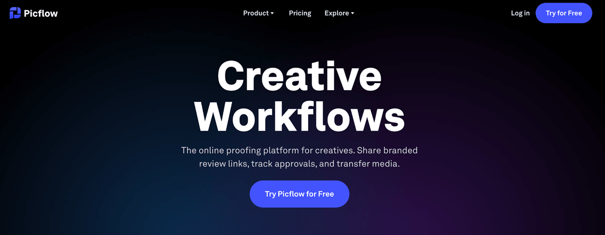 Homepage van Pickflow