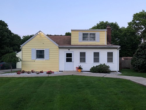 Cape Cod style home in Long Island.