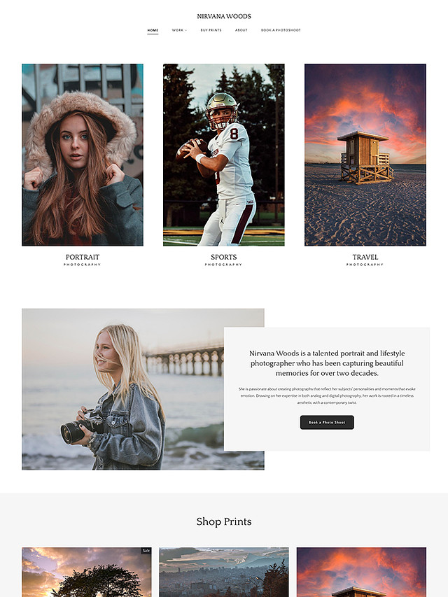 Photography Website Examples