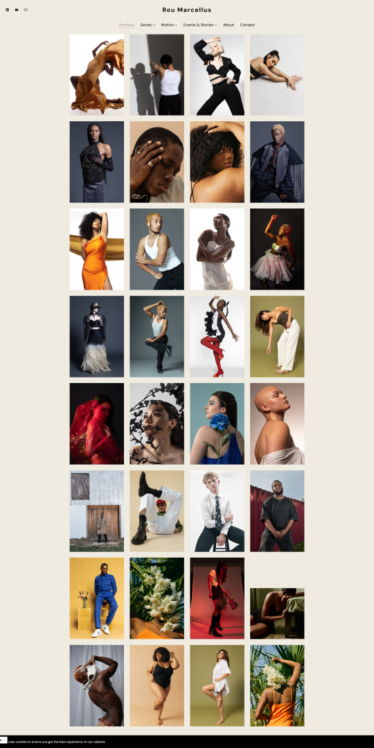 Screenshot of Rou Marcellus&rsquo;s Modeling Portfolio