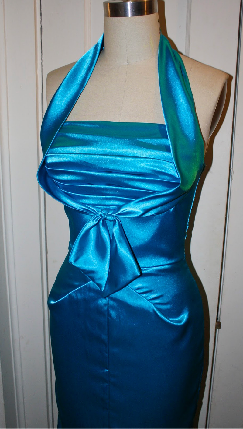 sexy jersey dresses Simple Soft Satin One Shoulder Side Slit Mermaid Long Prom Dresses main image 1