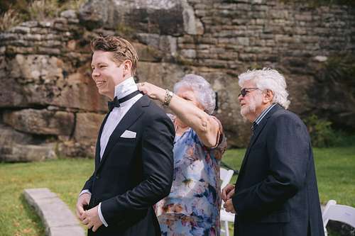 Wedding ceremony at Bradleys Head Amphitheatre