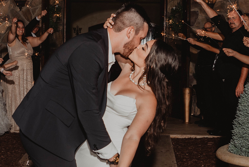 Wedding Photography Send off Kiss