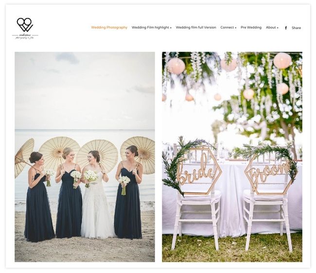 Sito web portfolio matrimonio Nokatoa