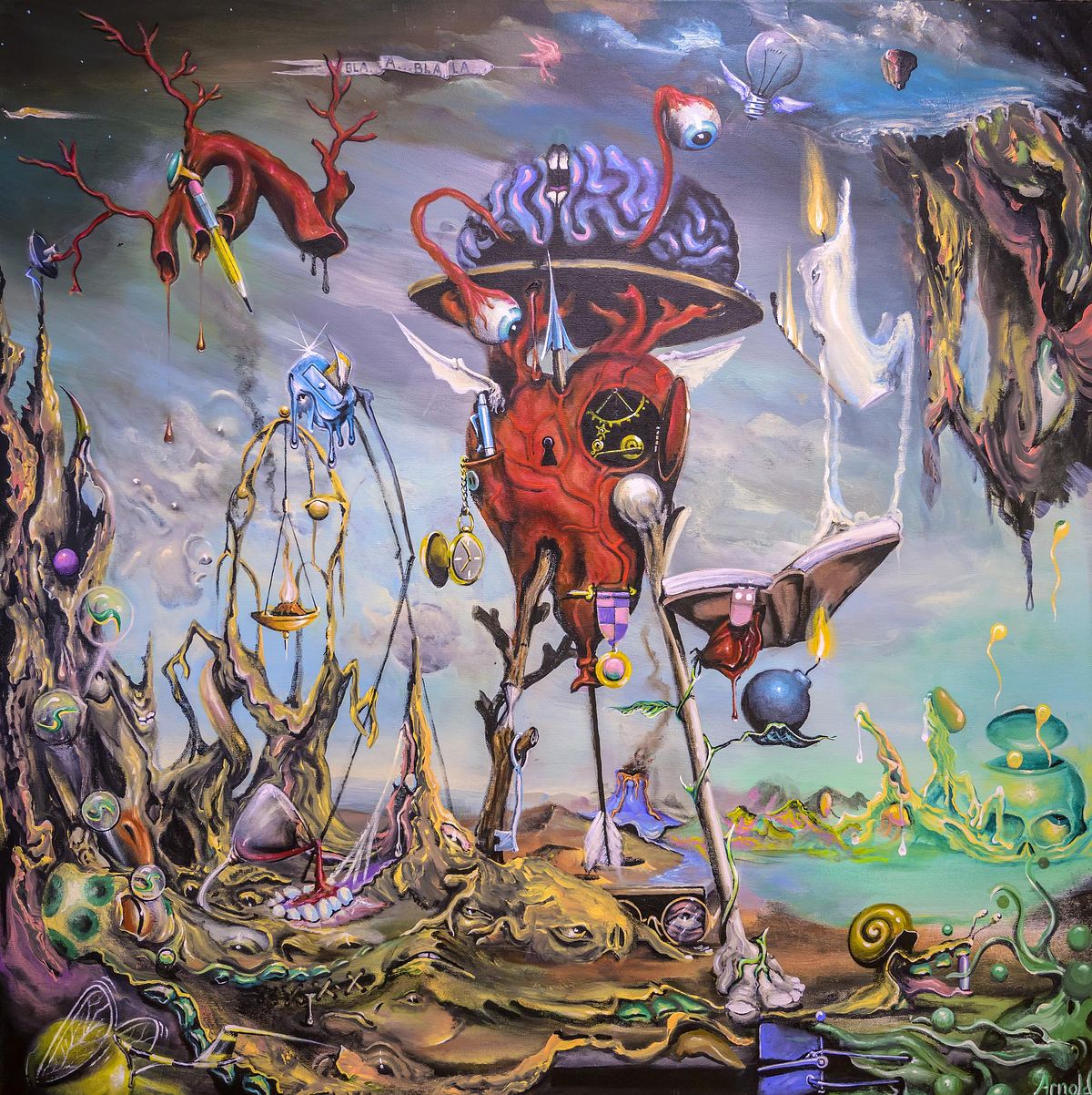 The poet – modern surrealist Dutch artist Arnold Janssen