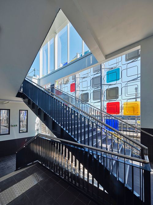 vitrail cage d'escalier parking