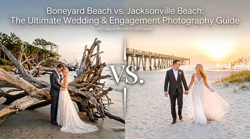 Boneyard Beach vs. Jacksonville Beach: The Ultimate Wedding & Engagement Photography Guide