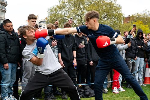 Boxing fight was organized by LondonScrapz at Marble Arch, London, UK